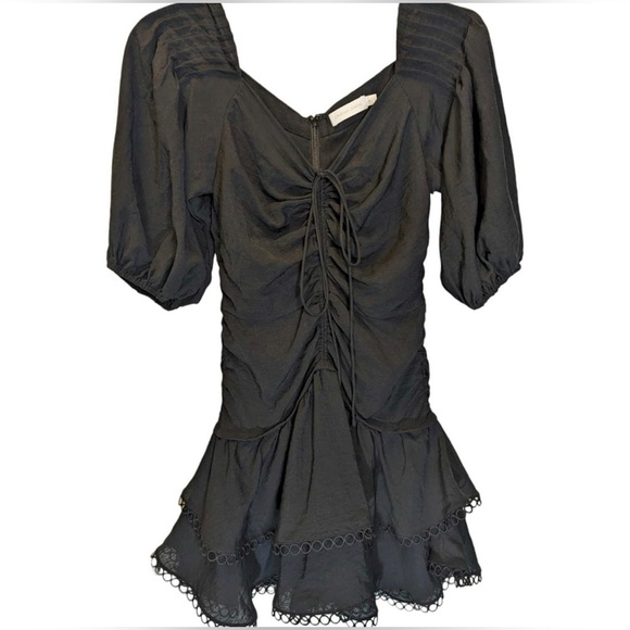 Jonathan SIMKHAI Auden Puff Sleeve Ruched Minidress - Picture 7 of 13